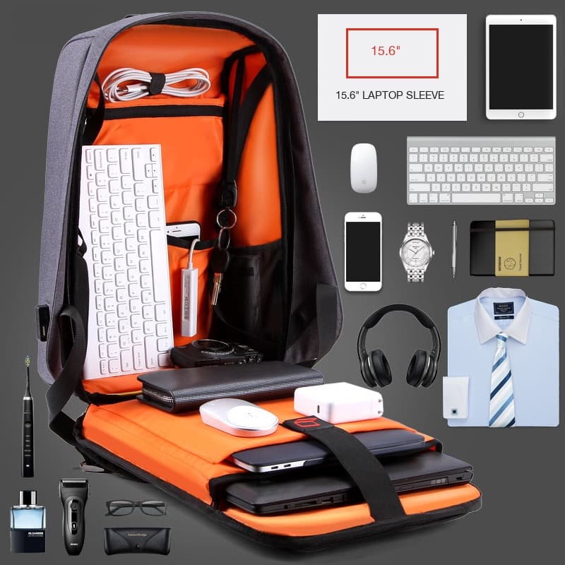 Organized student tech, notebooks, and laptop inside Happiphase backpack