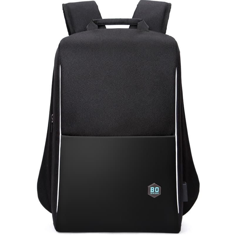 Happiphase NEXUS-01 Anti-theft backpack front view - Stealth Black
